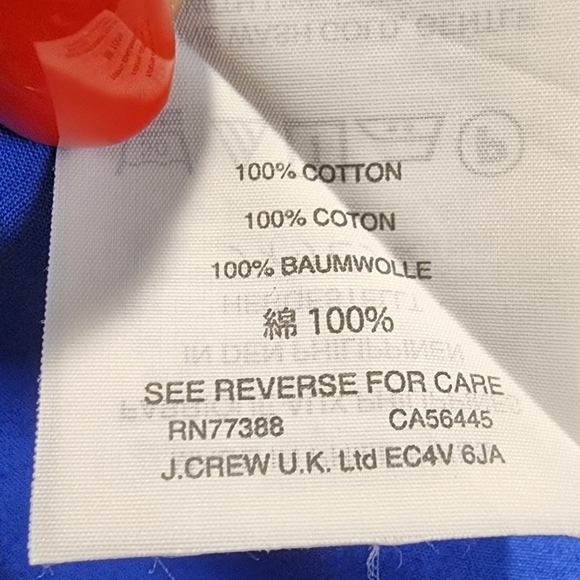 J. CREW blue 100% Cotton mini dress size 2 - Picture 6 of 9
